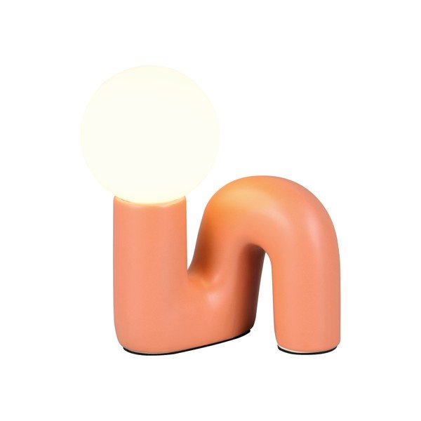 Oranžna keramična namizna svetilka (višina 21,5 cm) Quinn – Reality-image-2