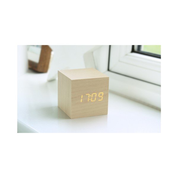 Digitalna budilka Wooden Cube Click – Gingko-image-3