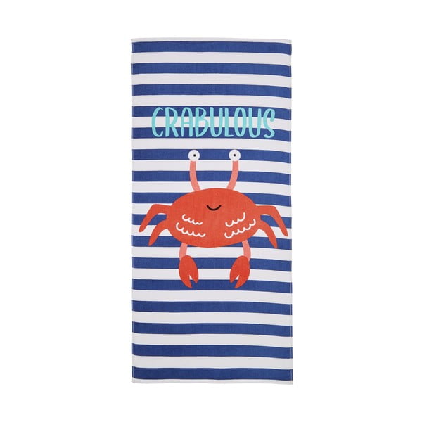 Modra brisača za plažo 160x76 cm Crabulous - Catherine Lansfield