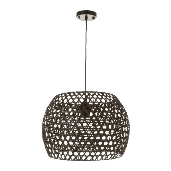 Črna bambusova stropna svetilka z bambusovim senčnikom ø 35 cm – Casa Selección