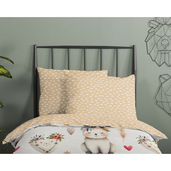 Bež enojna bombažna otroška posteljnina 140x200 cm Luz – Good Morning-image-2