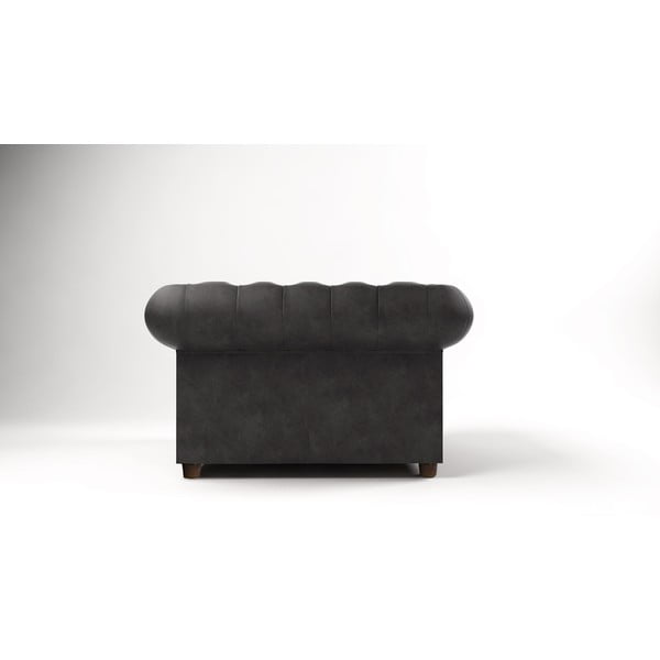 Antracitno siv žameten fotelj Cambridge – Ropez-image-2