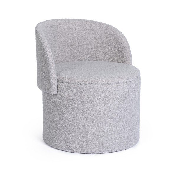 Svetlo siv tabure iz tkanine bouclé Anthea – Yes Everyday