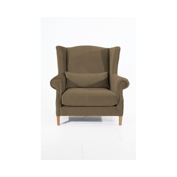 Bež žametni fotelj Max Winzer Harvey Velvet-image-1