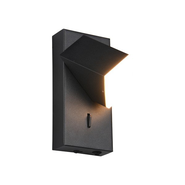 Mat črna LED stenska svetilka Raglan – Trio-image-1