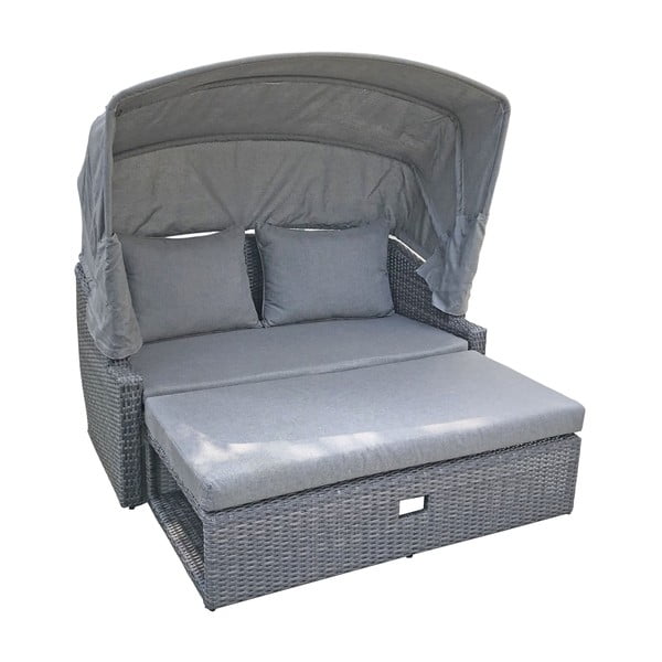 Siv vrtni kavč iz umetnega ratana Monte Carlo – Garden Pleasure-image-1