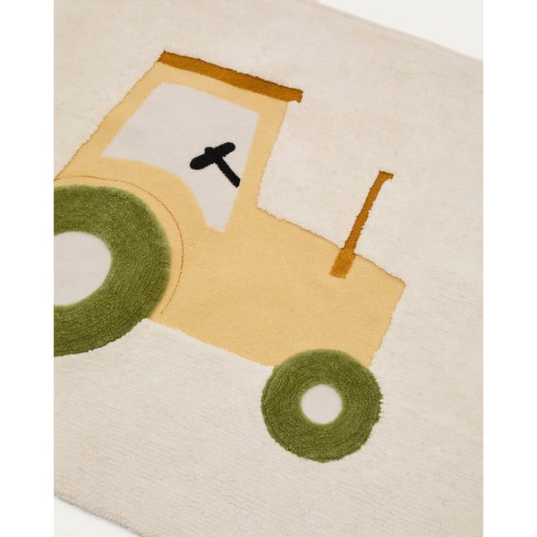 Slonokoščena bombažna otroška preproga 90x150 cm Pecky – Kave Home-image-3