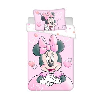 Bombažna otroška posteljnina za otroško posteljico 100x135 cm Minnie – Jerry Fabrics