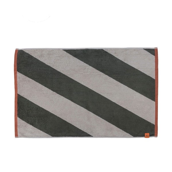 Kaki zelena kopalniška preproga iz organskega bombaža 50x80 cm Diagonal – Mette Ditmer Denmark
