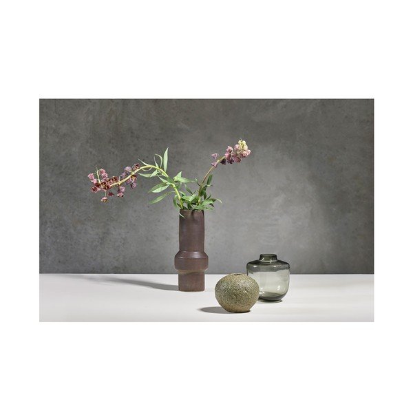 Temno rjava keramična vaza Villa Collection Rost, višina 30,5 cm-image-1