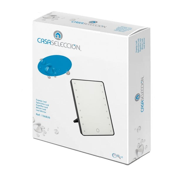 Kozmetično ogledalo z lučjo 17x22 cm – Casa Selección-image-3