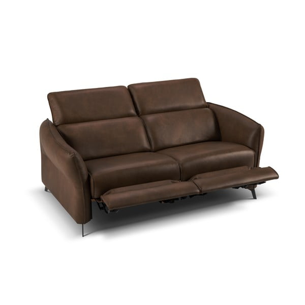Temno rjava usnjena sedežna garnitura 103 cm Hubble – Windsor & Co Sofas-image-4