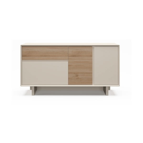 Bež/naravna komoda v hrastovem dekorju 146x76x45 cm Carpi – Marckeric