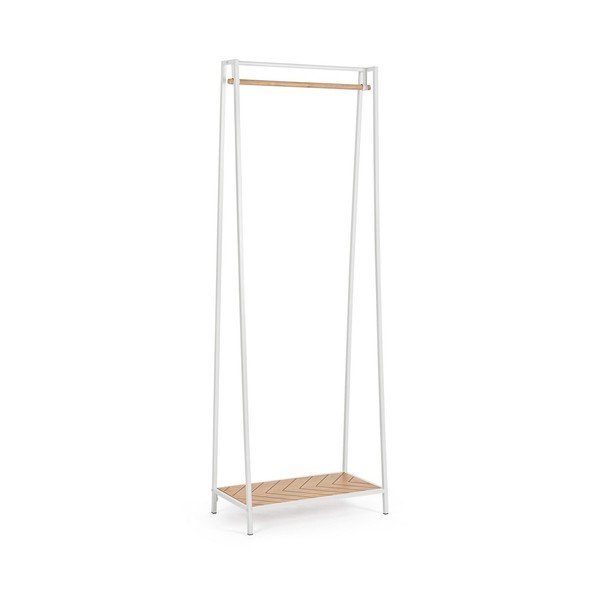 Bel/v naravni barvi jeklen obešalnik 63x180 cm Haldor – Yes Everyday