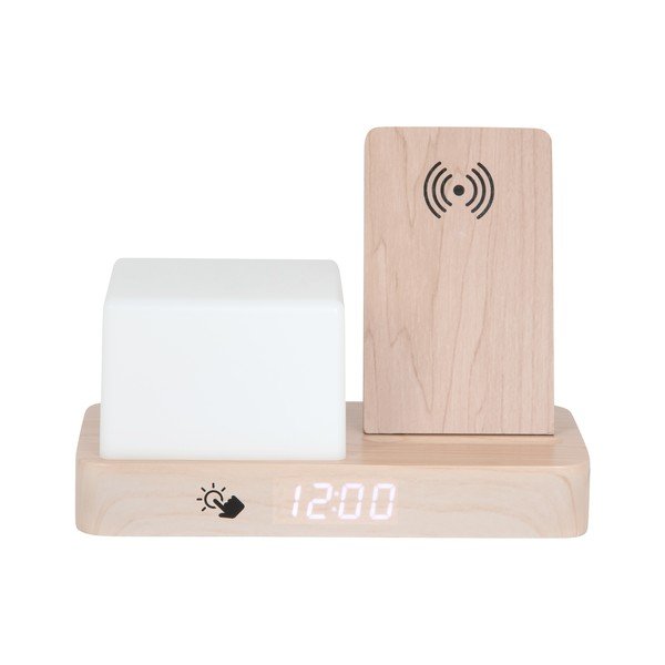 Digitalna/namizna budilka z brezžičnim polnilnikom Retro LED Night Light – Karlsson-image-3