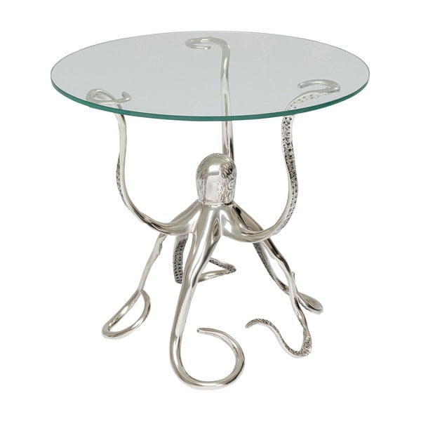 Oblikovalska mizica v srebrni barvi Kare Design Octopus, ø 48 cm