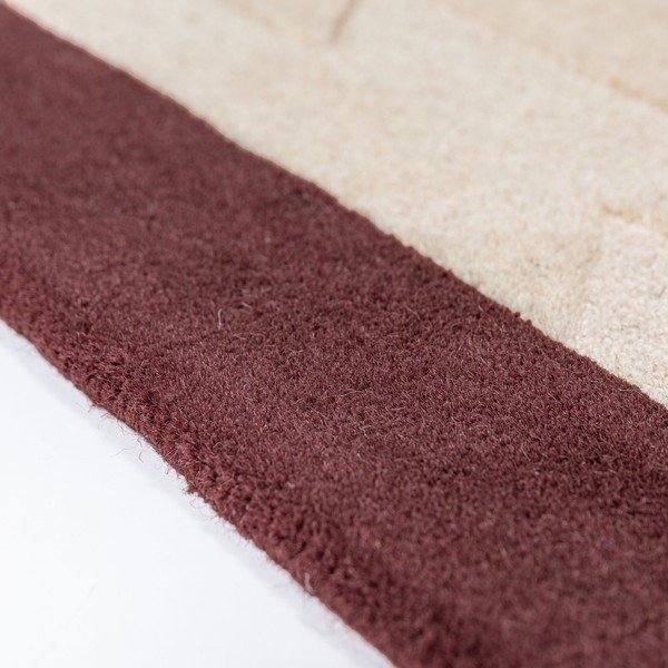 Bordo rdeča/v naravni barvi ročno tkana volnena preproga 120x170 cm Apex Border Wool – Flair Rugs-image-3
