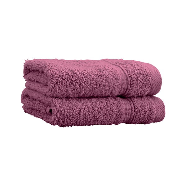 Temno rožnate frotirne bombažne brisače v kompletu 2 ks 30x30 cm Zero Twist – Catherine Lansfield
