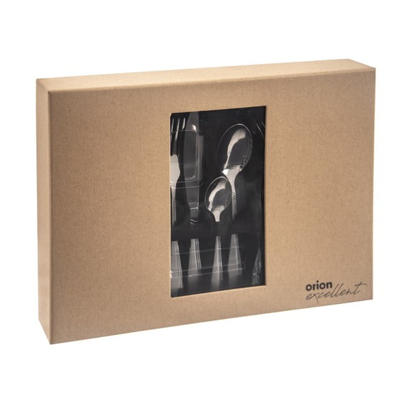 Pribor iz nerjavečega jekla v srebrni barvi 24 ks Satin – Orion-image-4