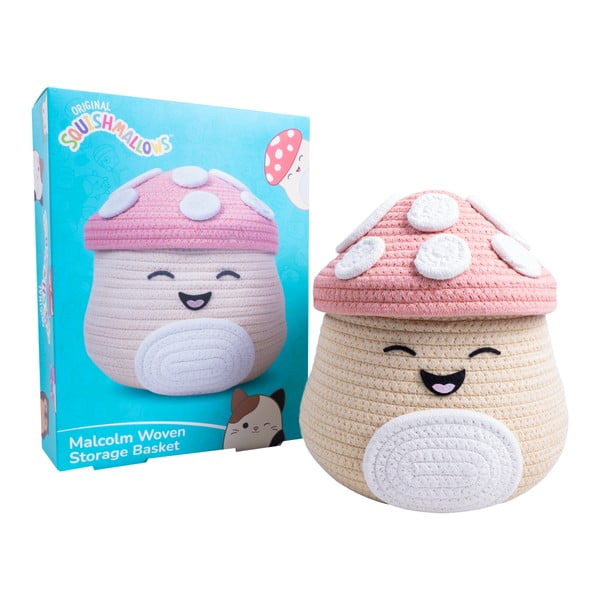 Bež tekstilna otroška škatla za shranjevanje ø 23x22 cm Fizz Malcolm – SQUISHMALLOWS-image-3