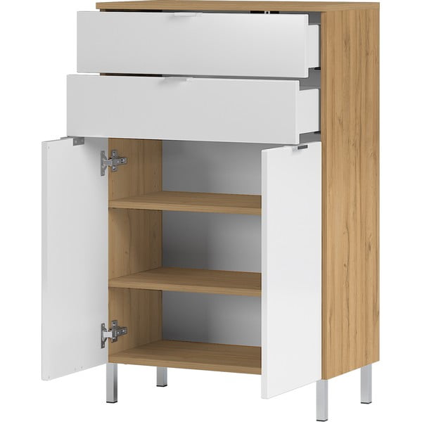 Bela omara s hrastovim dekorjem Germania Mauresa, višina 97 cm-image-3