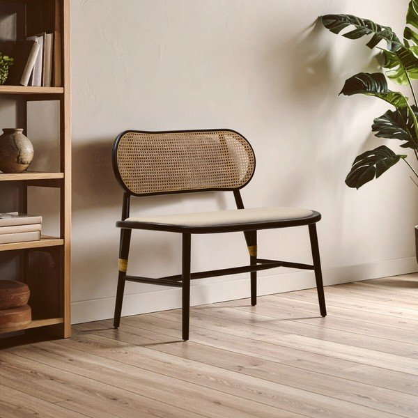 Oblazinjena klop v naravni barvi Cebu – Premier Housewares-image-1