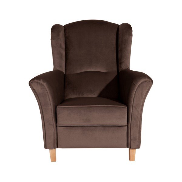 Rjav fotelj Max Winzer Agnetha Suede-image-1
