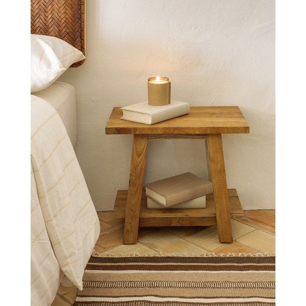 Stolček iz tikovega lesa Kave Home Safara-image-1