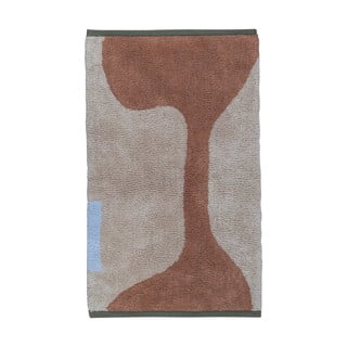 Opečnato oranžno-bež pralna bombažna preproga 50x80 cm Figura – Mette Ditmer Denmark