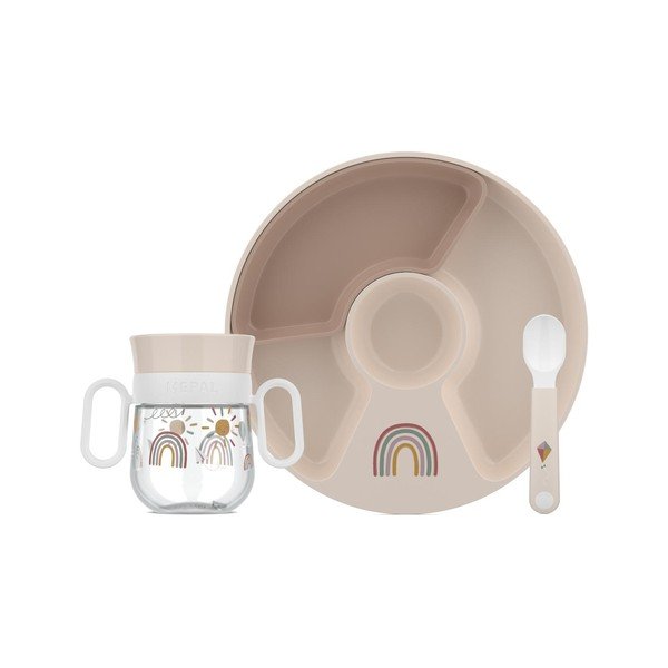 Plastičen otroški set posode 3 ks Sunshine & Rainbow – Mepal