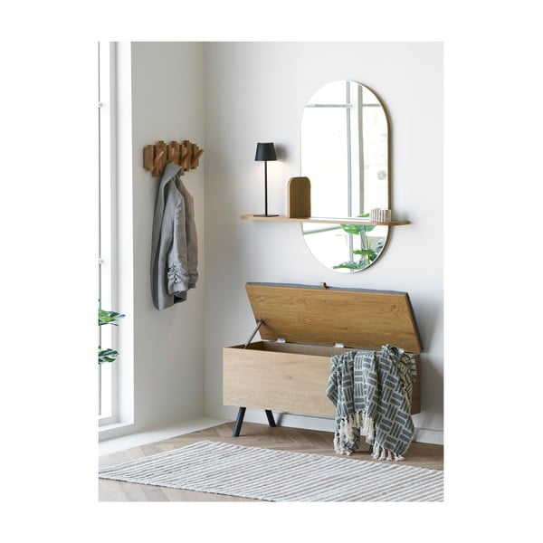 Skrinja v hrastovem dekorju v naravni barvi 92x48x33 cm Barco – House Nordic-image-1