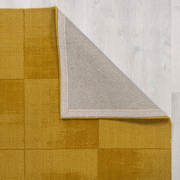 Oker rumena ročno tkana volnena preproga 160x230 cm Demi Check Ombre – Flair Rugs-image-2