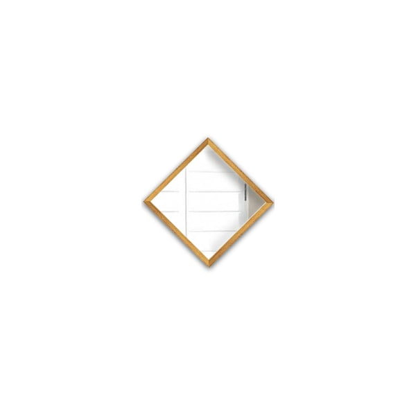 Komplet 3 stenskih ogledal z okvirjem v zlati barvi Oyo Concept Luna, 24 x 24 cm