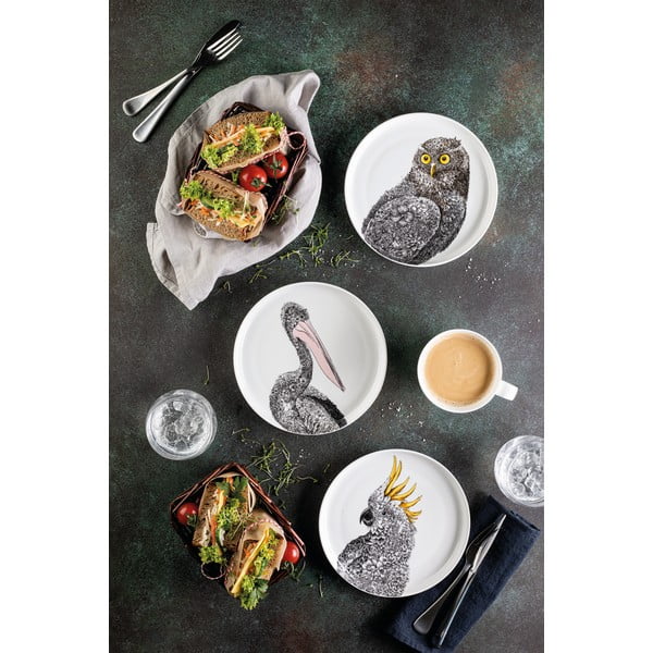 Bel porcelanast krožnik Maxwell & Williams Marini Ferlazzo Gang, ø 20 cm-image-1