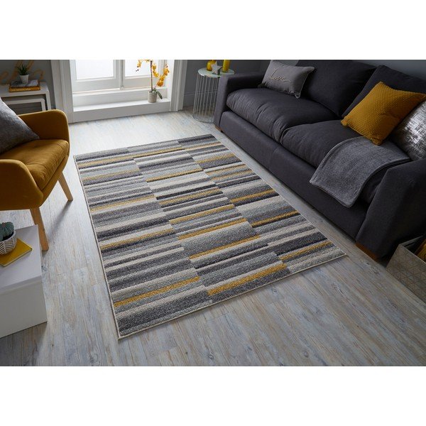 Siva in rumena preproga Flair Rugs Urban Lines, 200 x 275 cm-image-4
