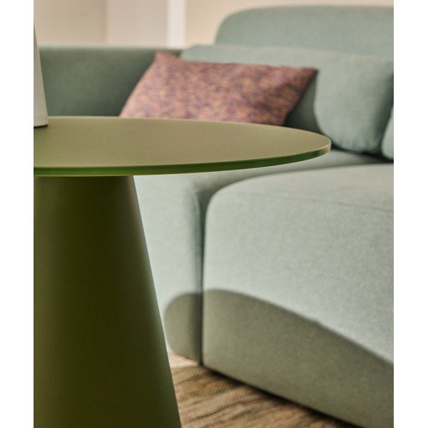 Okrogla stranska mizica s stekleno mizno ploščo ø 50 cm Wilshire – Kave Home-image-2