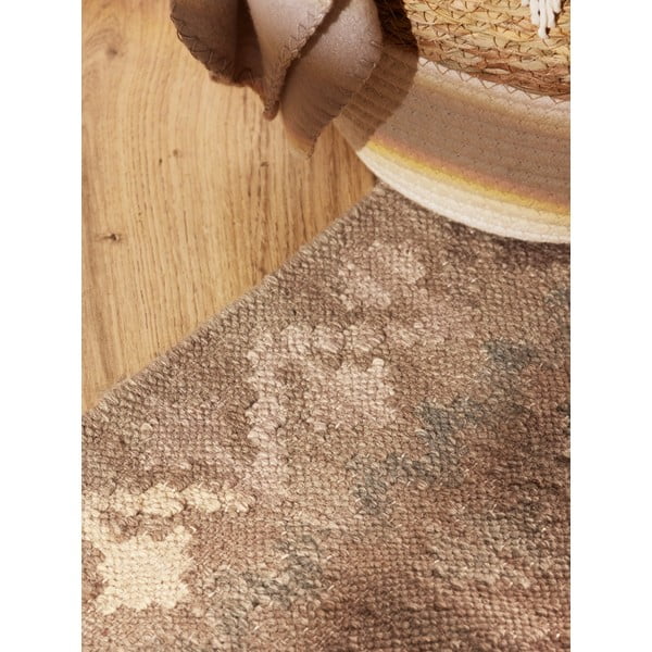 Svetlo moder/bež obojestranski ročno tkan volnen tekač 60x190 cm Kamal Dune – Nouristan-image-4