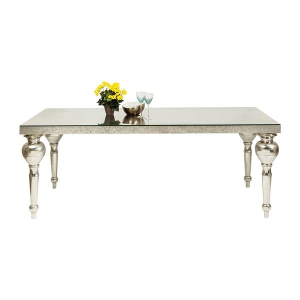 Jedilna miza iz srebrnega mangovega lesa Kare Design Louis, 200 x 100 cm