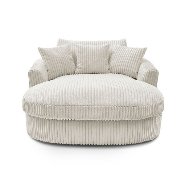 Bež fotelj iz rebrastega žameta Belem – Bobochic Paris-image-3