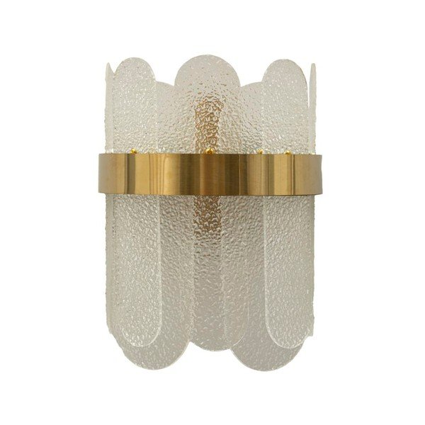 Steklena stenska svetilka v zlati barvi Gris – Mauro Ferretti