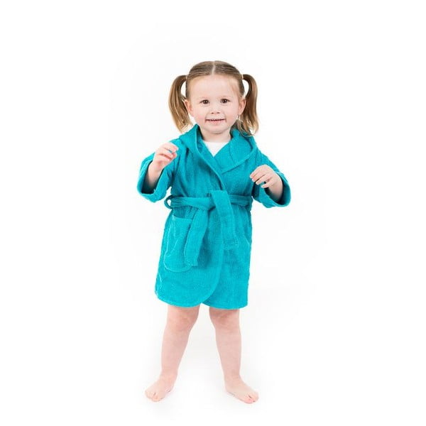 Modri bombažni otroški kopalni plašč velikosti 1-2 let - Tiseco Home Studio-image-2