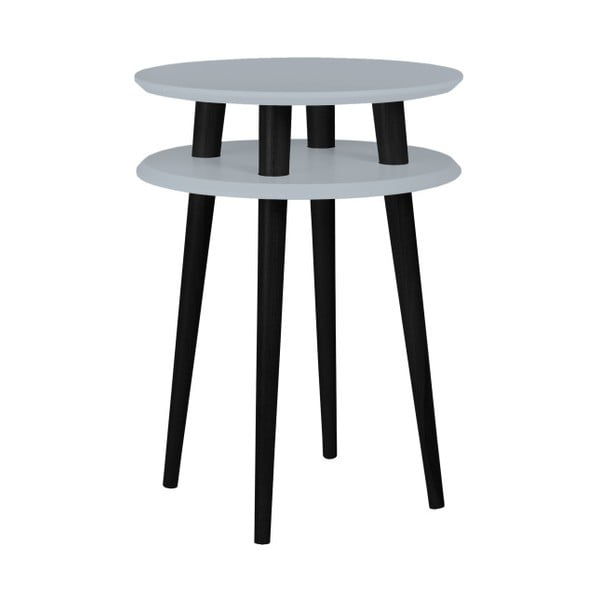 Temno siva stranska mizica s črnimi nogami Ragaba UFO, Ø 45 cm