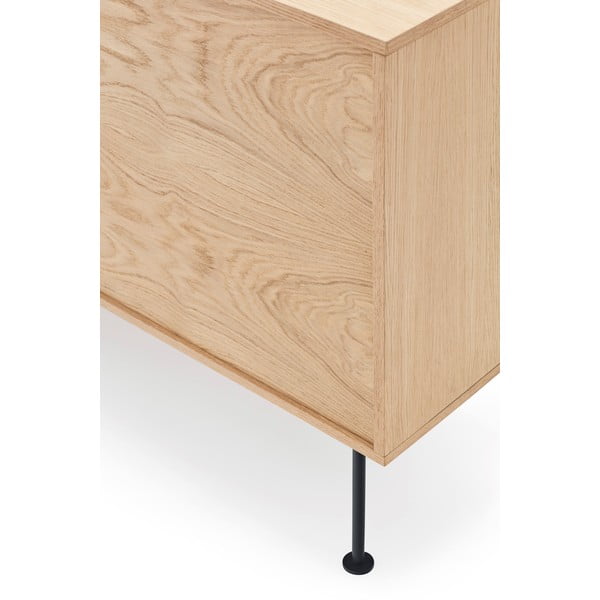 Antracitno siva komoda s hrastovim furnirjem Teulat Yoko, širina 180 cm-image-1