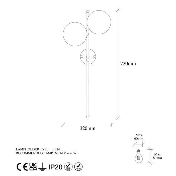 Bela/medeninasta stenska svetilka Fazli – Opviq lights-image-4