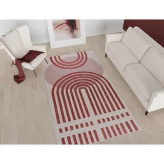 Rdeče-bela pralna preproga 80x150 cm - Vitaus