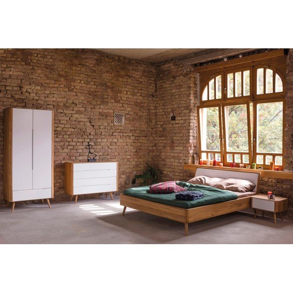 Postelja iz hrastovega lesa Gazzda Ena, 160 x 200 cm-image-1
