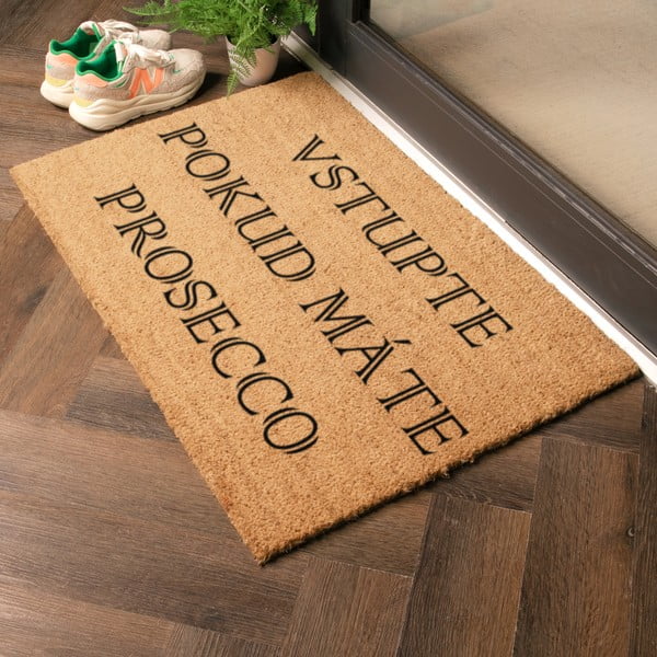Predpražnik iz kokosovih vlaken 40x60 cm Prosecco – Artsy Doormats-image-1