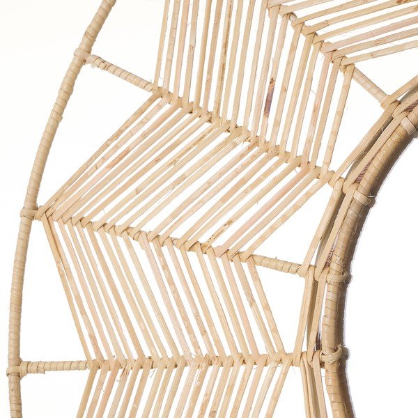 Stensko ogledalo z okvirjem iz ratana ø 55 cm - Casa Selección-image-2