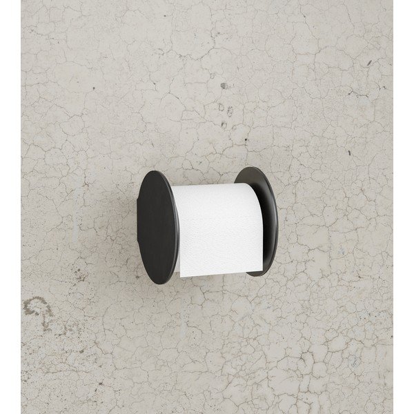 Črno stensko držalo za toaletni papir Nupo – LIND DNA-image-1