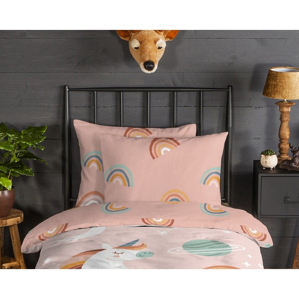 Enojna flanelna otroška posteljnina 140x200 cm Unidance – Good Morning-image-2